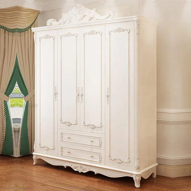 Armoire De Rangement Européenne En Bois Blanc Pour Vêtements, Placard Avec  Tiroir, Armoire De Rangement Pour Vêtements, Garde-robe De Chambre À  Coucher, Meubles - Penderies - AliExpress