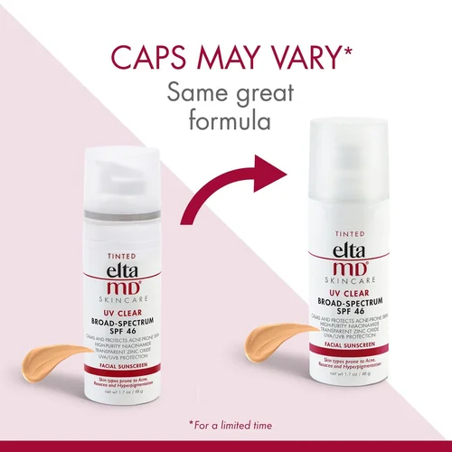 Elta-MD UV SPF 46/40 세안 선스크린, 틴티드 브로드 스펙트럼 메이크업 아이솔레이션 페이스 선스크린 민감한 피부용 1.7 oz 3