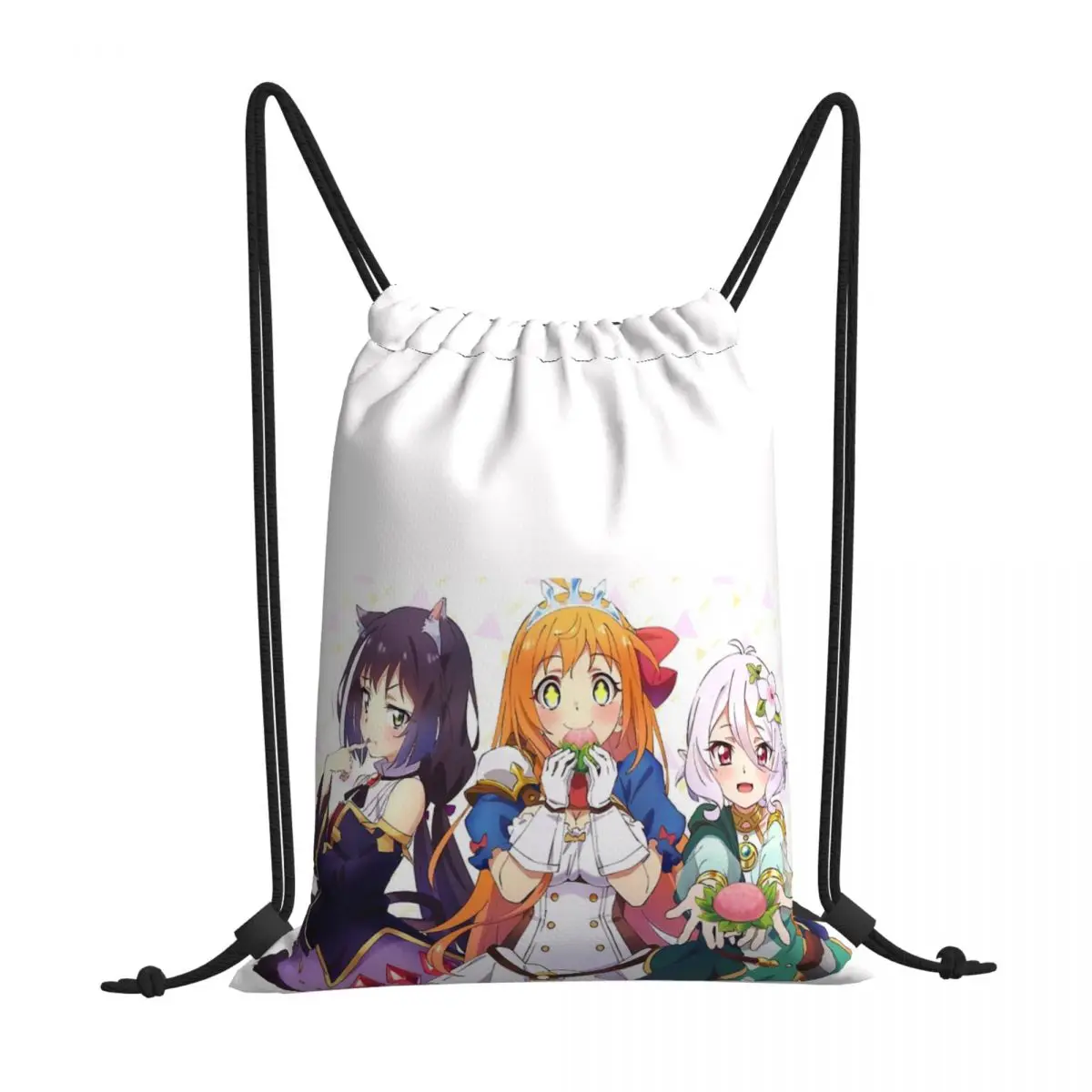

Pecorine Eustiana Kokkoro Kyaru Anime Game Princess Connect Re Dive Drawstring Bags Hiking Pouch 3D Print Backpack Shoe Bag