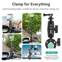 For GoPro 13 12 11 10 Motorcycle Bicycle Holder Handlebar Mount Bracket For Insta 360 X5 X4 DJI OSMO 360 Action 6 5 4 Accessory - Image 5