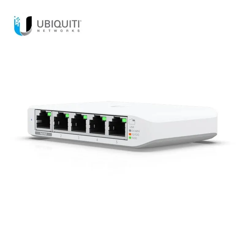 Ubiquiti Networks UniFi USW-Flex-Mini Managed 5-Port Gigabit Network Switch with USB-C Power Adapter