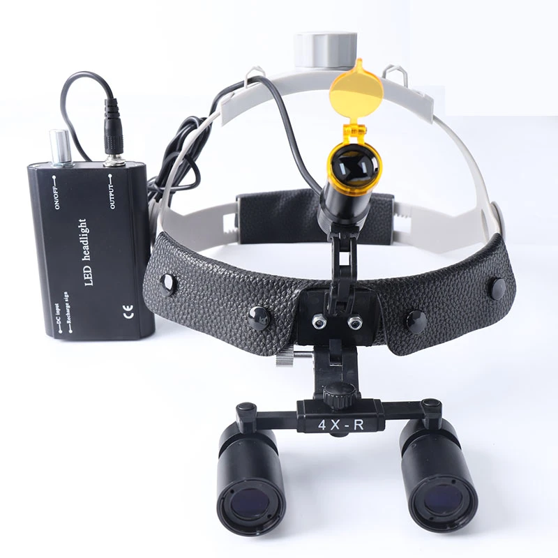 4x Dental Loupes 5w Surgical Headlight Surgery Operation Lamp Brightness Adjustable Surgical