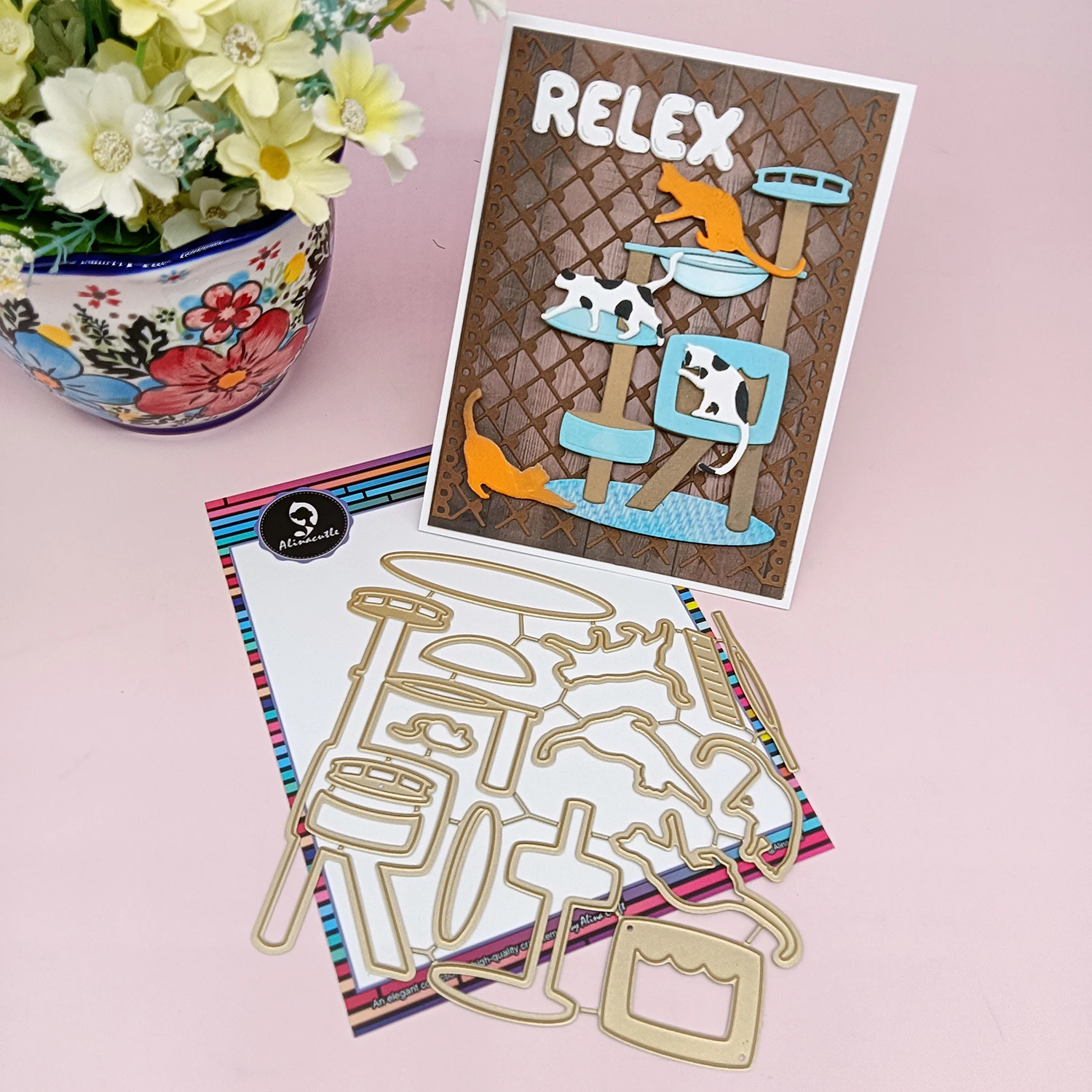 DELORIGIN 3D Animal Garden Card Stacks Base Cutting Dit Snijden Van