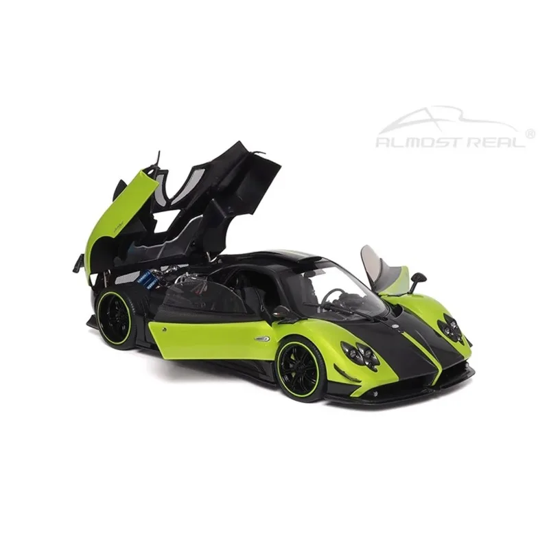 

1/18 почти реалистичная модель автомобиля из апельсина/зеленого цвета для Pagani Zonda Five Coupe 2009, хобби, демонстрационные украшения, коллекционные игрушки, подарки
