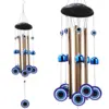 YEBON Blue Evil Eye Amulet Wind Chimes Bells Outdoor Decor,Metal Windchimes for Garden Patio Backyard Home Decor 1