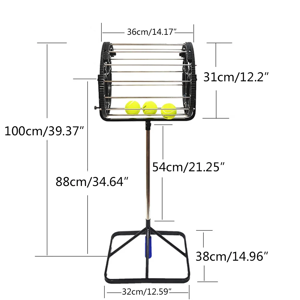 2 in 1 Tennis Ball Picker Tennis Ball Picker Saver Grabber Black Automatic Pick Up Hopper