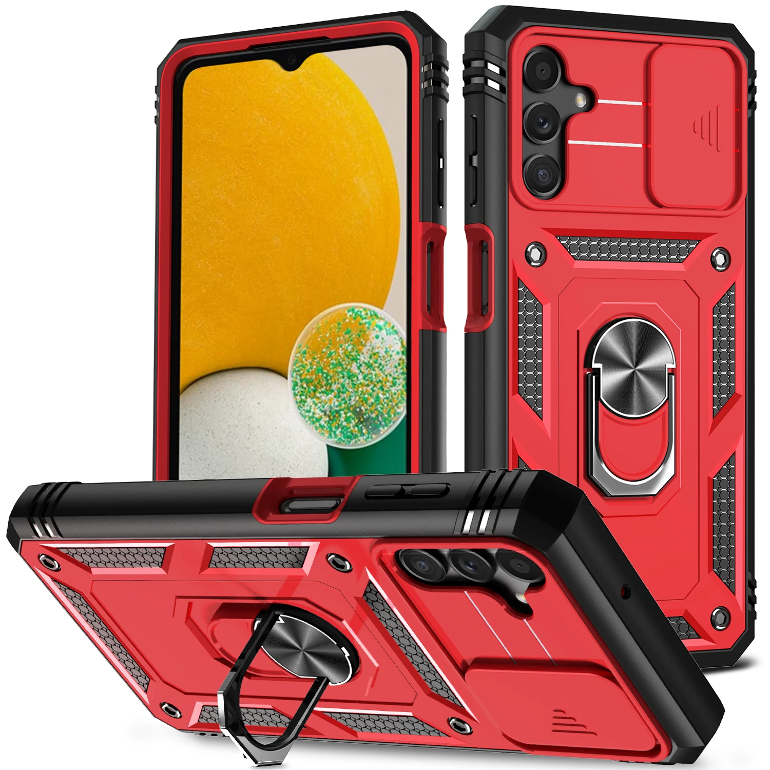Universal Smartphone Case with 360° Protection and Slider Camera Cover