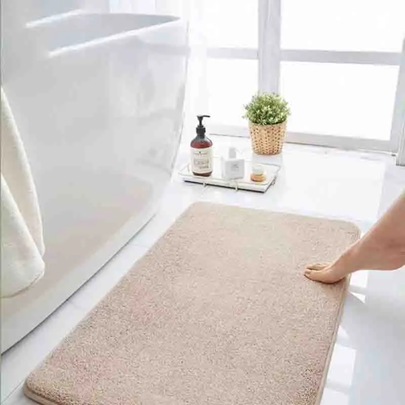 Floor Mat 60X90CM Super Absorbent Floor Bathroom Antislip Velvet Door Mat Dries Quickly Soft Washable Machine Wash Home Decoration