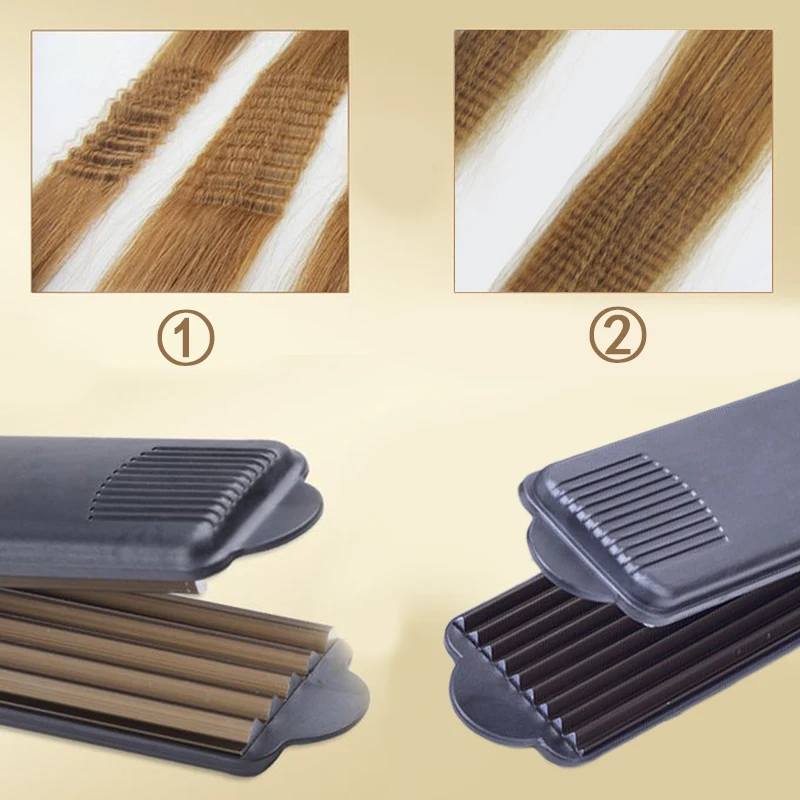 Professional Corrugated Hair Curler Flat Iron Curling Iron Fluffy