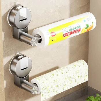 Suction Cup Tissue Hanger Kitchen Paper Towel Holder Toilet Roll Paper Dispenser Cabinet Storage Napkin Rack Bathroom Accessory 1
