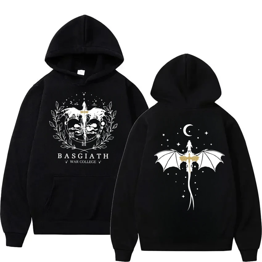 thumbnail image 1 of Basgiath War-Sudadera con capucha de algodón para hombre y mujer, ropa con estampado gráfico de cuarta ala, Tops de calle, primavera y otoño, 1 of 5