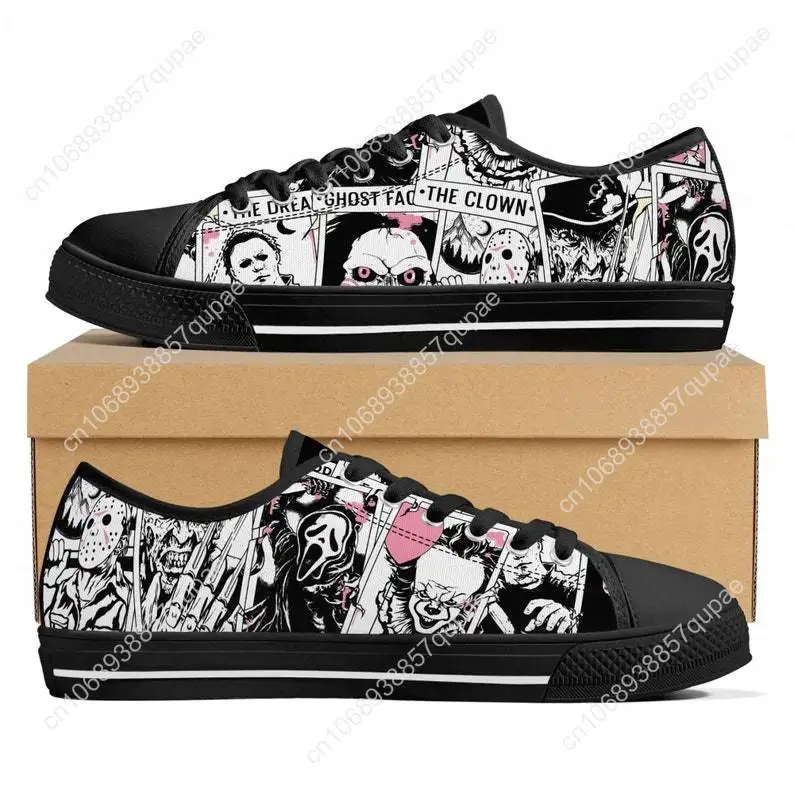 Horror Halloween Low Top Sneakers Hot 3D Game Womens Mens Teenager High Quality Canvas Sneaker Couple Fashion Custom Built Shoes 2