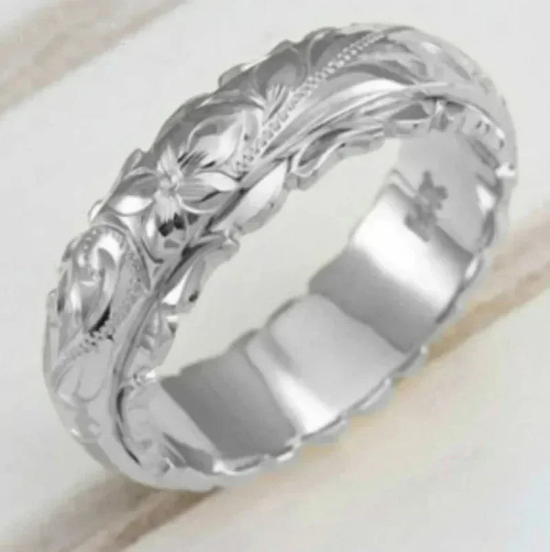 Finger Ring Delysia King Women Carving Rose Ring Anniversary Gift Trendy Aristocats Versatile Jewellery