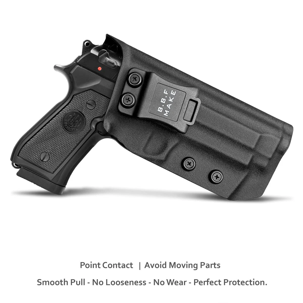 Beretta 92FS 92A1 96A1 Holster IWB Kydex Holster for Beretta 92 A1 / 96 A1 / 92 FS Case-(Black, Right Hand)
