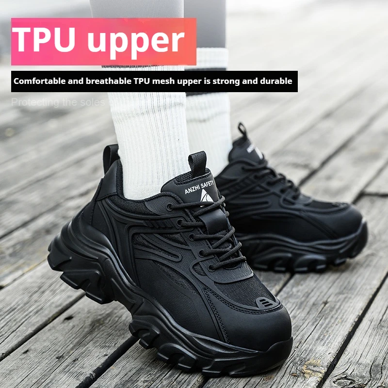 Women's Breathable Steel Toe Work Safety Sneakers