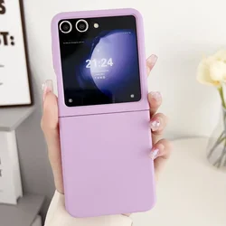 Ultrathin Shockproof Matte Phone Case with Solid Color Skin Texture for Galaxy Z Flip 8 (Q Purple)