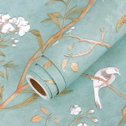 Wokhome Floral Pattern Self Adhesive Wallpaper Wall Stickers Walls In Rolls Pastoral Style Furniture Decorative DIY Home Decor