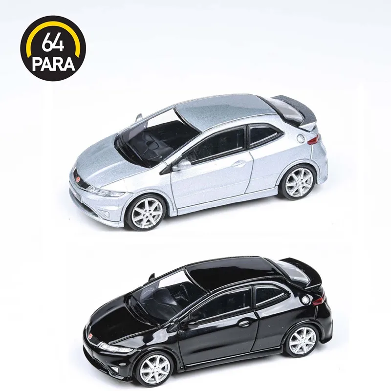 Для 1:64 Honda Civic Тип R FN2 черная/серебряная модель автомобиля |