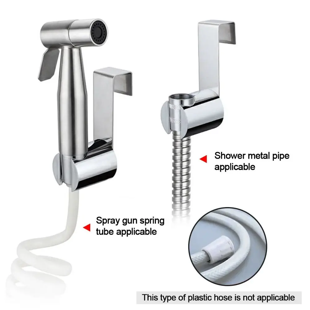 Bidet Sprayer Bidet Sprayer Holder No Punching Stainless Steel Shower Wand Hook Toilet Bracket Bathroom Hardware