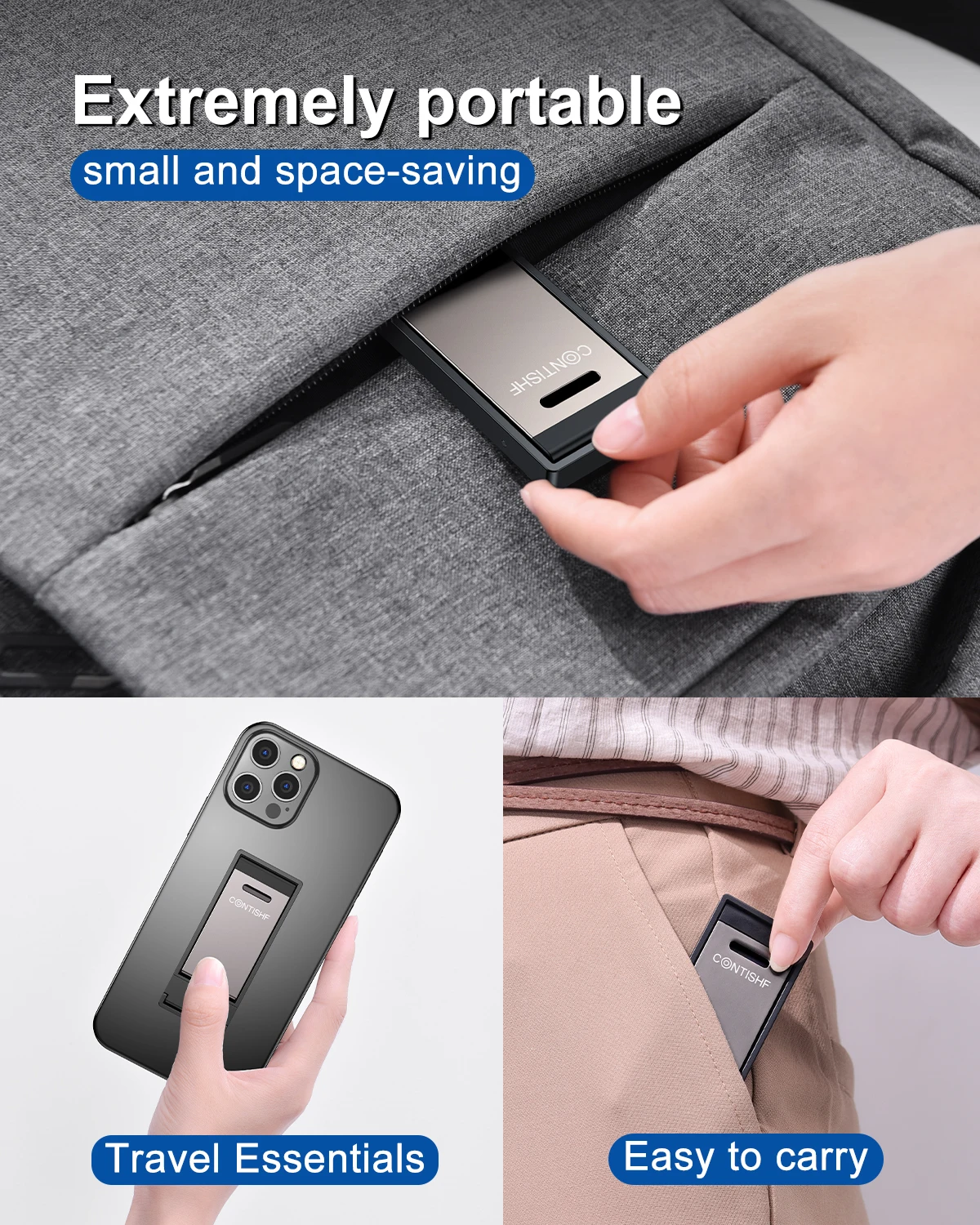 Eary Foldable Phone Stand for Desk Portable Phone Holder Multi-Angle Adjustable Compatible with Tablet iPad Mini iPhone Samsung