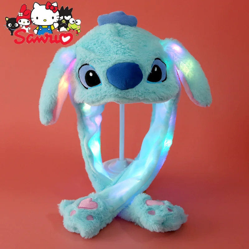 MINISO Cinnamoroll Japanese Luminous Anime Pikachu Glowing Bunny Hat Cartoon Rabbit Lovely Funny Bunny Ear Child Moving Hairband