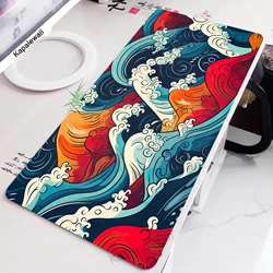 Extra-Large Great Wave Gaming Mouse Pad - High-Definition Print, Office Desk Mat, 900x400mm - 800x400x3mm (LY0011666 (10))