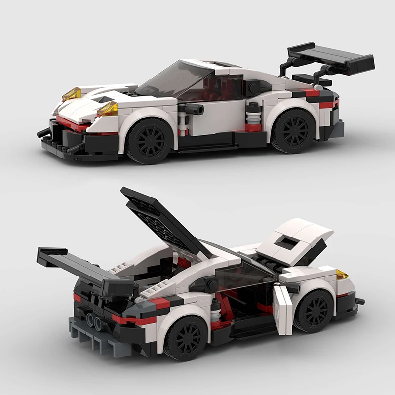 2025 새로운 MOC 터보 시티 테크니컬 스피드카 스포츠 레이싱 자동차 레이서 빌딩 블록 교육용 장난감 친구 선물
