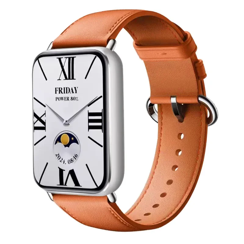 Premium Leather Strap Replacement for Smartwatches - Elegant and Durable Watchband Bracelet