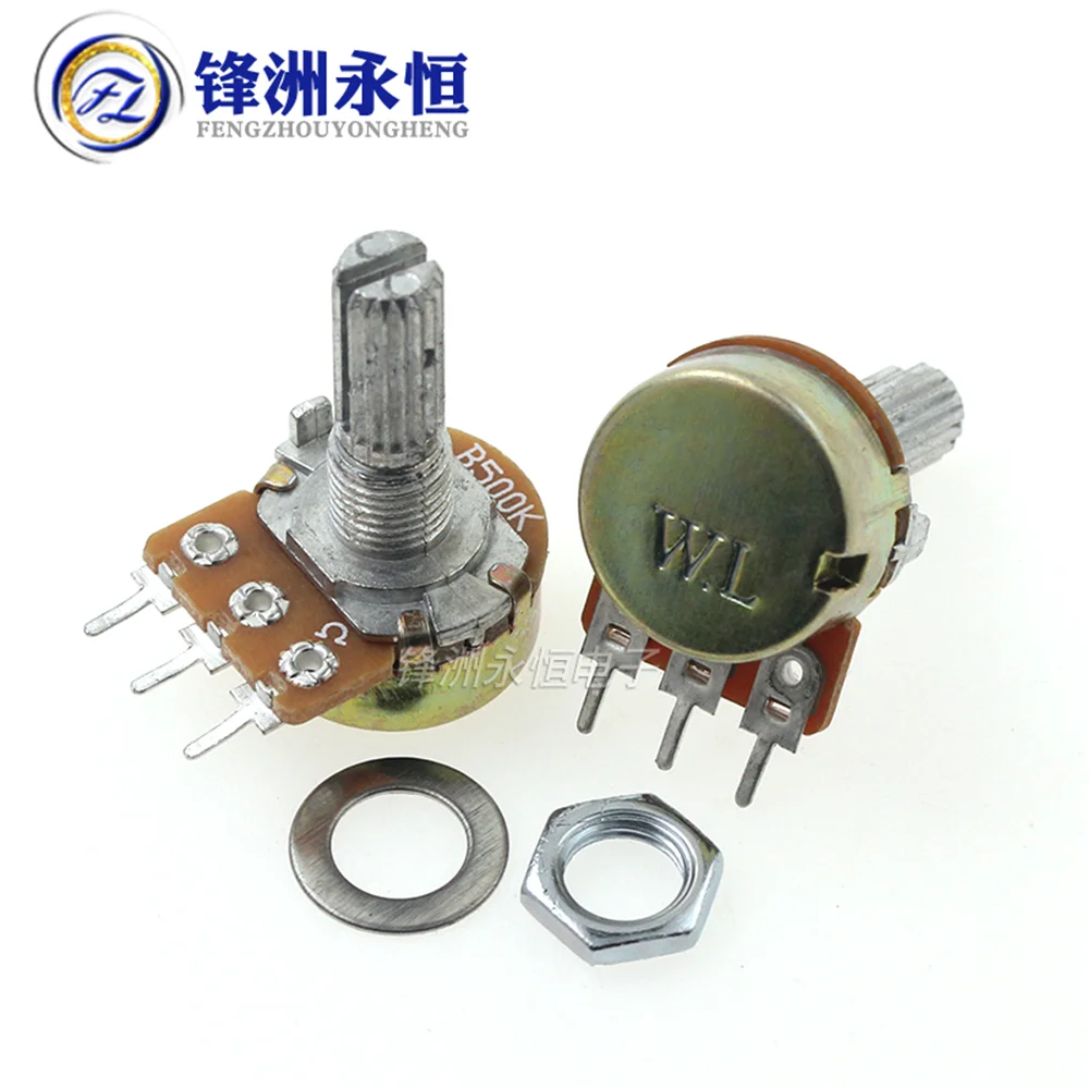 5PCS WH148 B 1K 2K 5K 10K 20K 50K 100K 250K 500K 1M Single Potentiometer L20MM