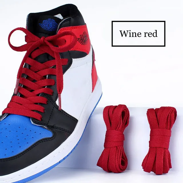 36Colors Flats Shoelaces For Air Force Tennis Shoe Laces Sneaker White Black Canvas Men Women Shoelace Basketball Shoes Strings Wine red