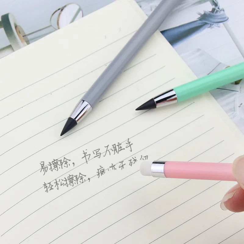 10pcs Eternal pencil set macaron For Kids Cute Pens Painting Art Office&School Supplies Infinity Pencils Tips Set Stationery 4