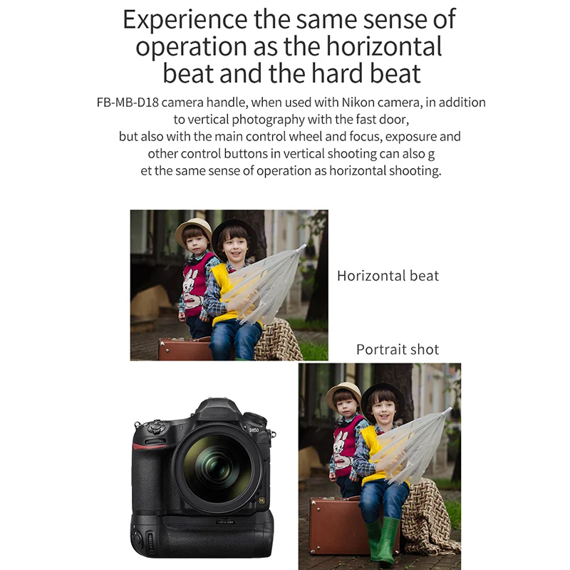 FB MB-D18 camera battery handle grip Certical Power Accessories for Nikon D850 Micro Single Camera EN-EL15A or EN-EL18B or 8 AA Batteries