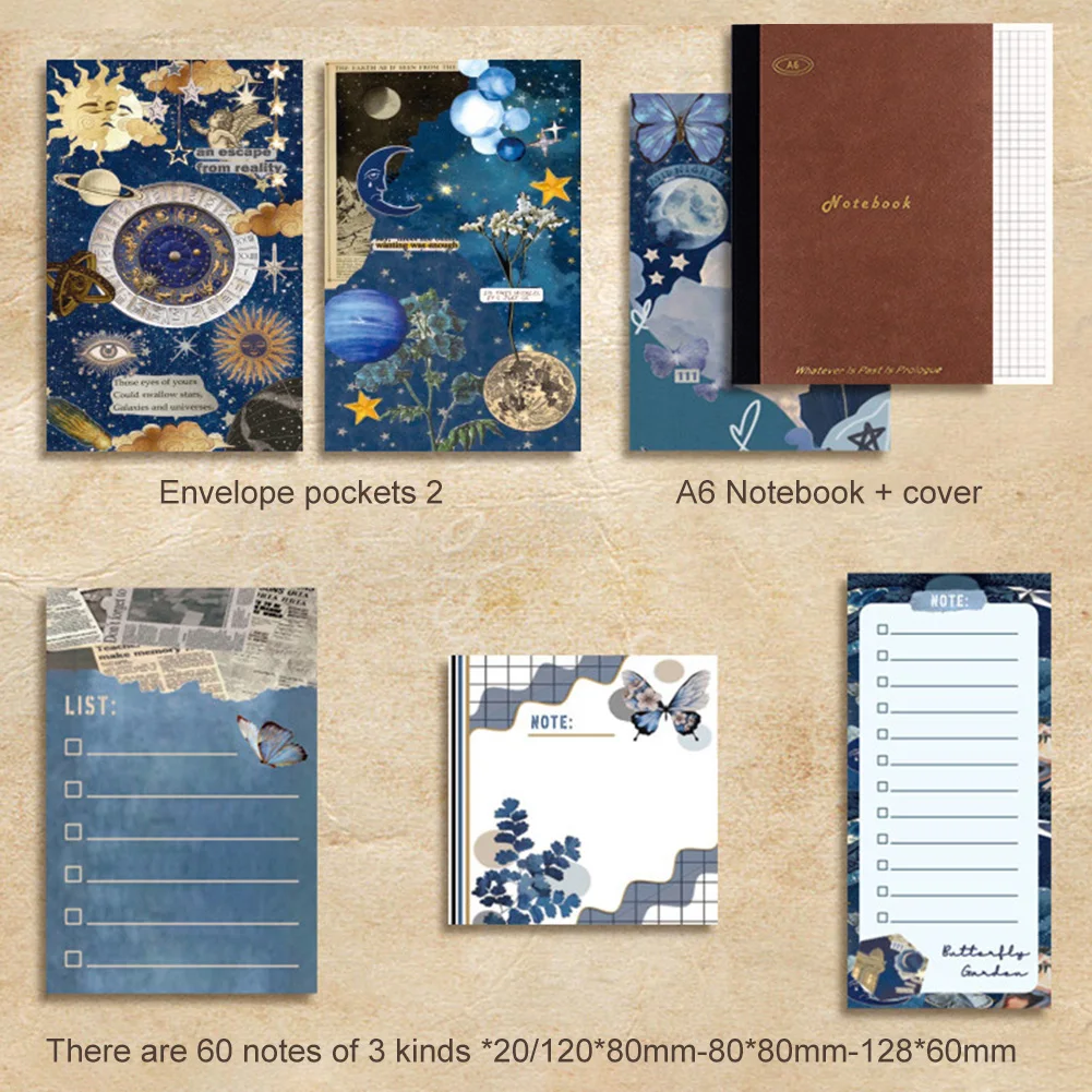 Scrapbooking Books Set Themed Gift Boxes DIY Diary Album Stickers Material Paper Journaling Set Students Stationery Supplies