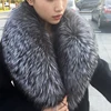 Real Fox Fur Collar For Women Men Coat Jacket Shawl Wraps Winter Warm Fur Collar Extra Large Size Neck Warmer Fur Scarf Shawls 1