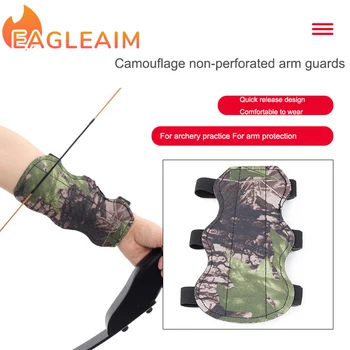 Protezione per la protezione del braccio per tiro con l'arco mimetico Caccia tradizionale Archi ricurvi Protezione per l'allenamento del tiro Accessori per la caccia all'aperto