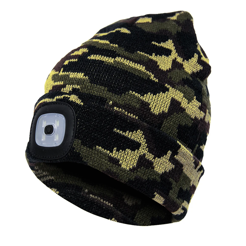 

Beanie Outdoor Running Knitted Unisex Camping Fishing Climbing LED Light Hat