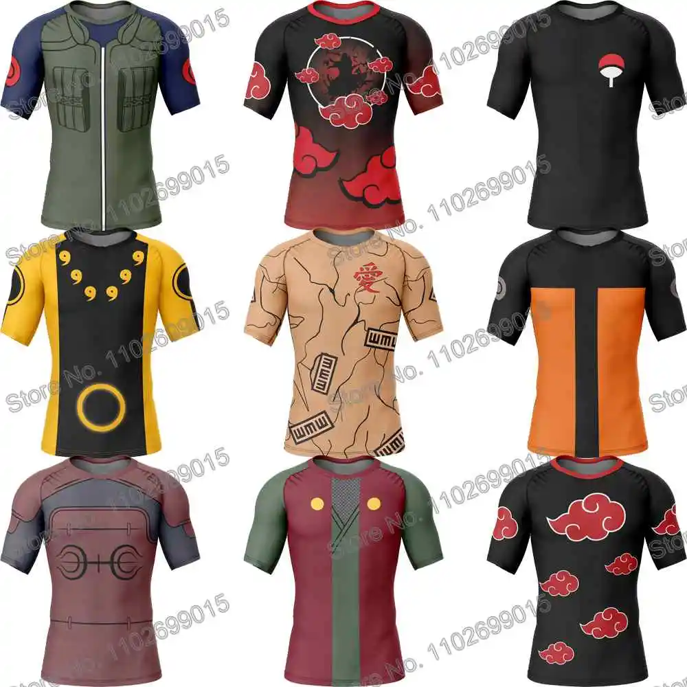 Popular Cartoon Anime Surfing Clothing Men Rash Guard Short Sleeve Summer UV Protection Diving Swimwear UPF 50+ Beach Tights rash guard surfing swimsuit