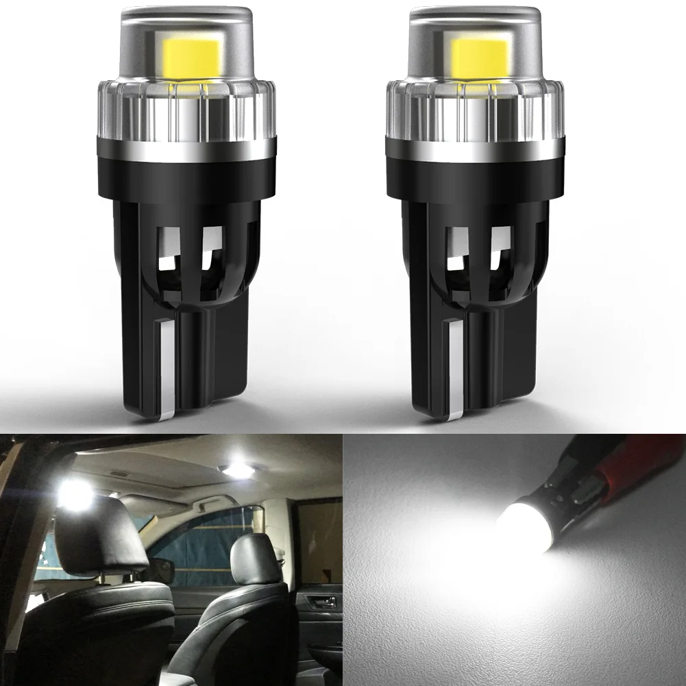 

2Pcs Canbus T10 W5W 194 LED Bulb 2835 SMD 6500K Car Interior Dome Reading License Plate Light Signal Lamp For Auto Accessories