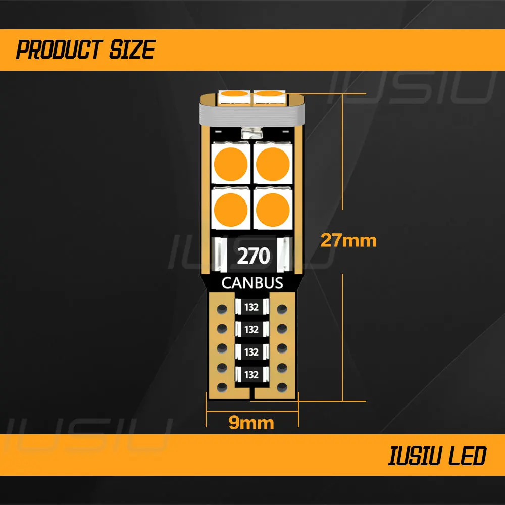 IUSIU  LED  ȣ, T10 LED , W5W WY5W 194 168 501, ڵ ׸   ǵ ȣ , 10SMD 3030