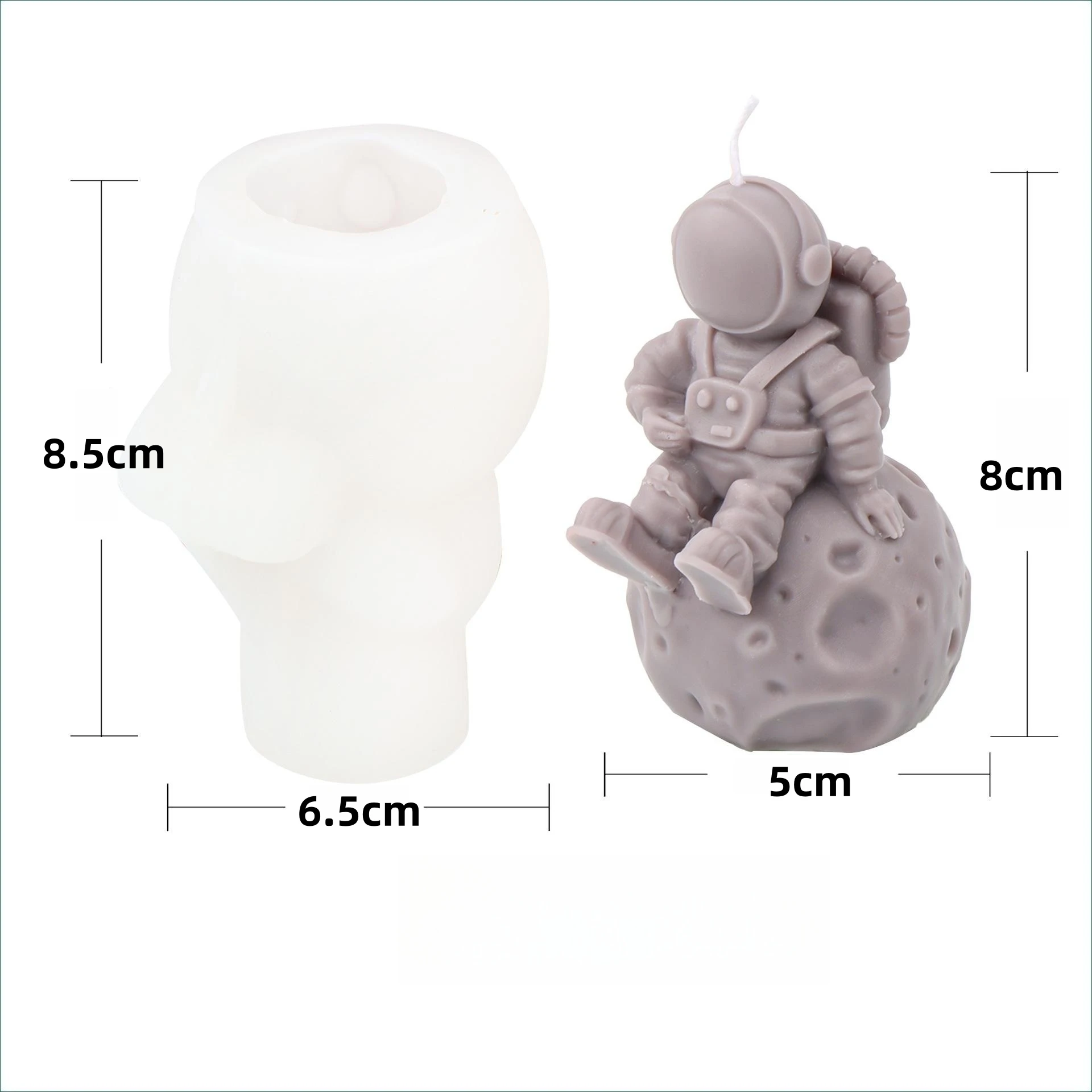 Moule Silicone 3D Corps Humain Pour Bougie, Résine, Savon - Taille ~6x8x9 Cm, Forme Artistique, Réutilisable - 7