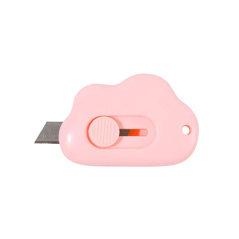 Cute Cloud Color Mini Portable Utility Knife Paper Cutter Cutting Paper Razor Blade Office Stationery Cutting Supplies utility knife