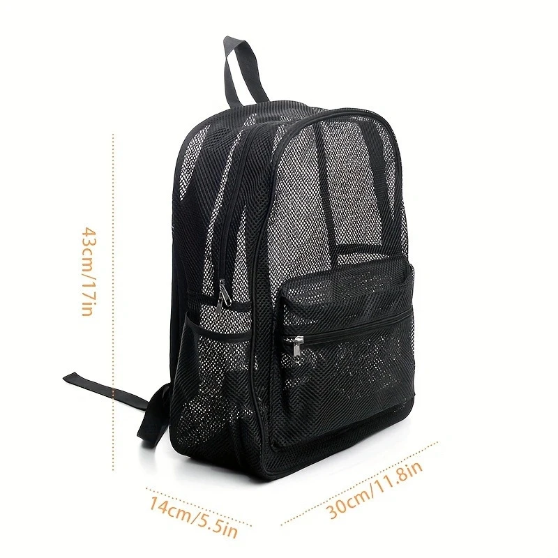 Heavy-duty mesh women's backpack portable business travel storage bag 4