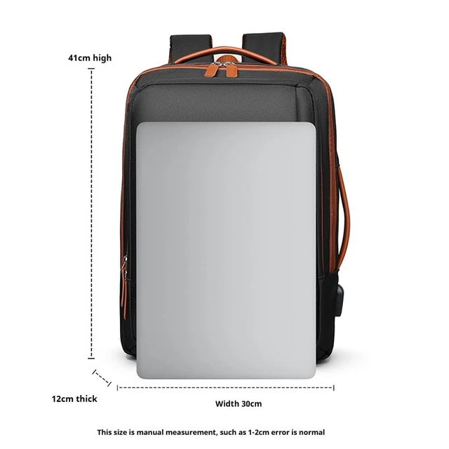 Large Capacity Expandable Backpack-Lightweight Travel Backpack with Laptop Compartment, Suitable for Commuting, Business, School 2