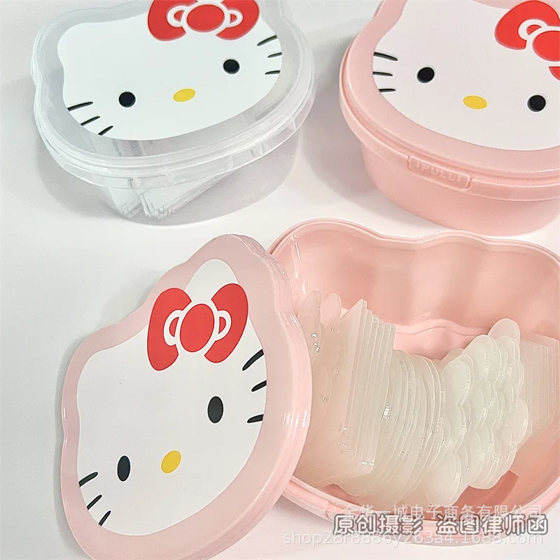

5pcs Sanrio Hello Kitty Cute Storage Box Heart Desktop Stationery Sundries Hairpin Tray Organiser with Lid Dessert Packing Box