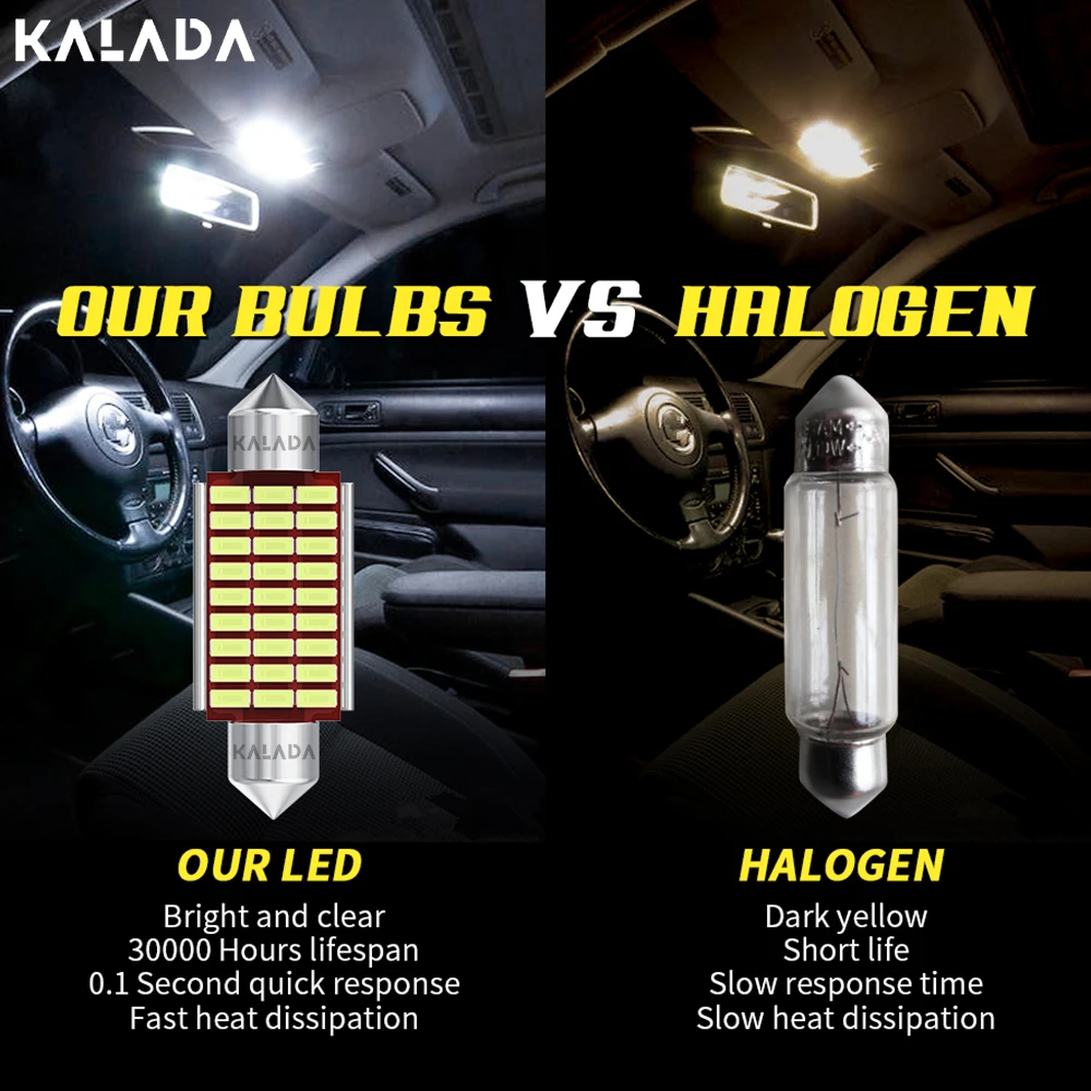 2x C10W C5W Led ���� Canbus 3014 SMD ���� 31mm 36mm 39mm 42mm �ڵ��� ��ȣ�� ���� ���׸��� �� ���� �� ���