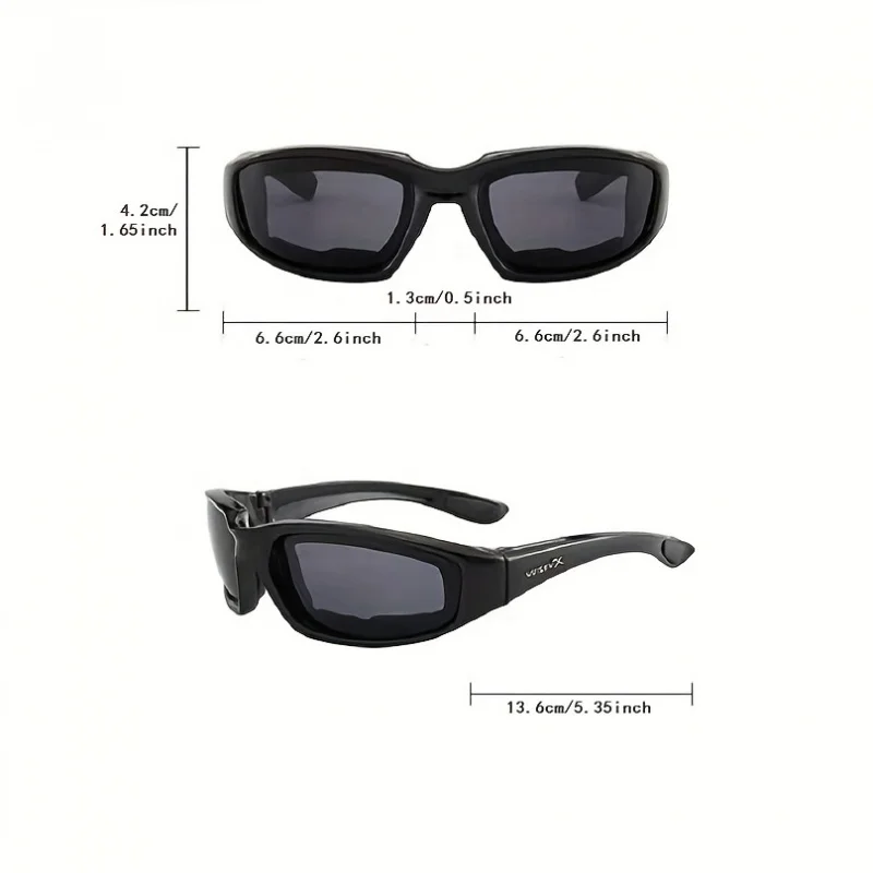 Sports Glasses Combo Windproof Cycling Eyewear Outdoor Glasses With Yellow & Grey Lenses Durable Frame Athletic Accessories 1pc