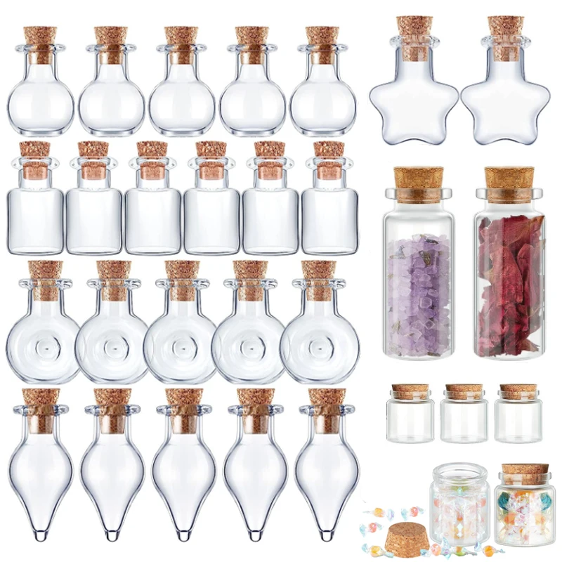 Mini Cork Glass Bottles 1
