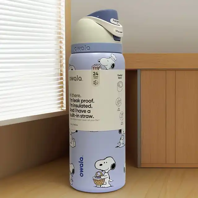 Vaso Térmico Snoopy con Pajita 2
