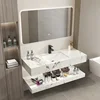 Slate wash basin Wall-mounted washbasin Household bathroom cabinet Toilet custom double-layer basin  combination 1