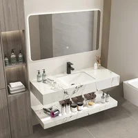 Slate wash basin Wall-mounted washbasin Household bathroom cabinet Toilet custom double-layer basin  combination 1
